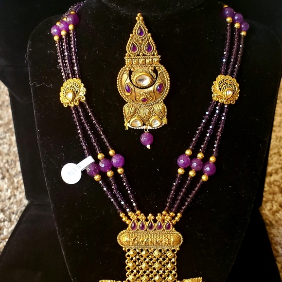 Indian jewelry necklace set - Picture 3 of 15